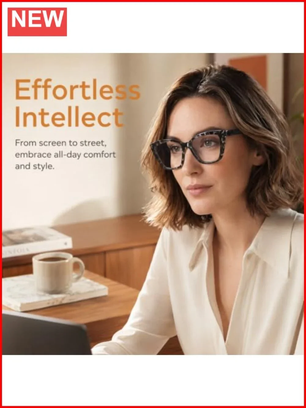 Oversized Cat Eye Blue Light Blocking Glasses Women Men Fashion Computer